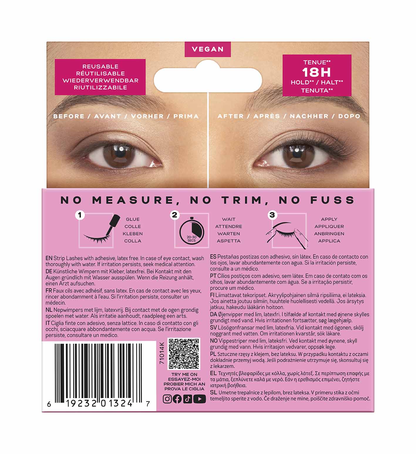 Eylure Lashed By Volume & Curl No. 907 Pestañas Postizas Reutilizables