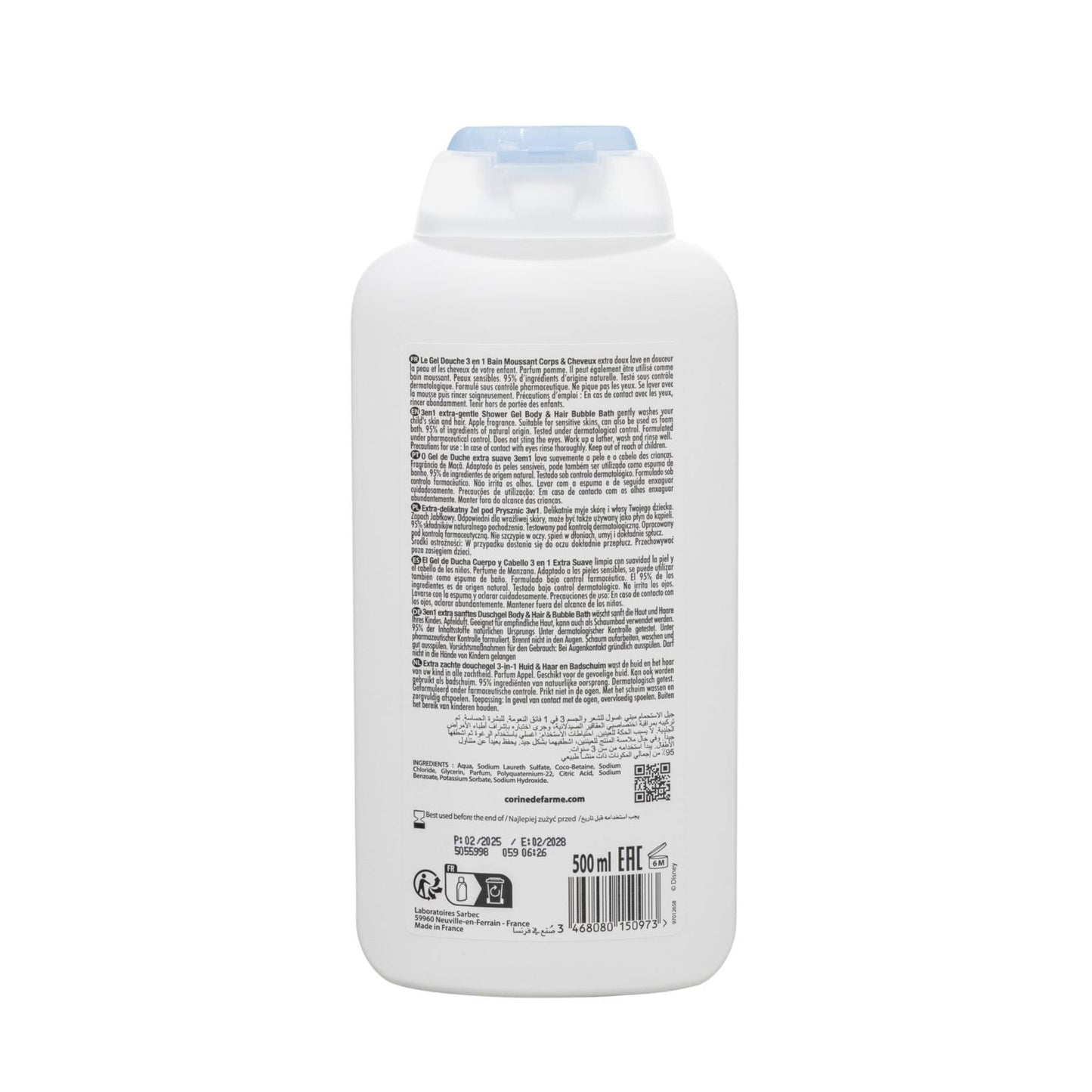 Corine de Farme - Gel de ducha 3 en 1 Cuerpo, Cabello y Baño Espumoso La Sirenita - OSUNGel de ducha 3 en 1 para niñosCorine de Farme