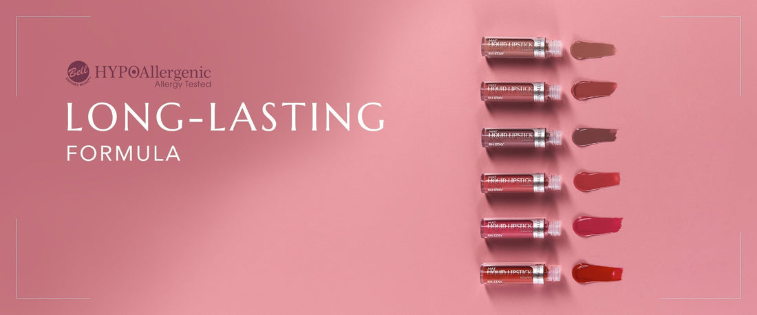 Labial Bell Long Lasting Formula para labios con color intenso y duradero, textura cremosa e hidratante, ideal para un acabado profesional y natural.