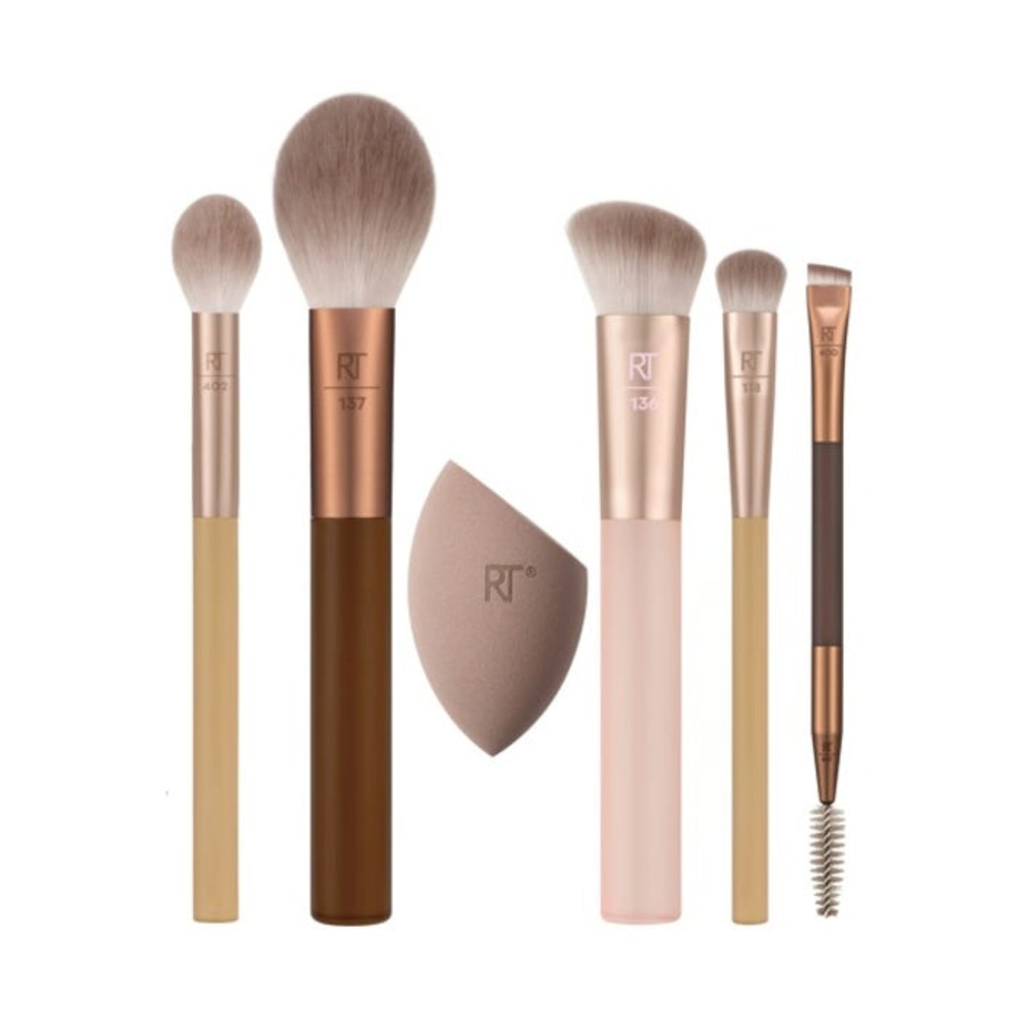 Real Techniques makeup brush set Soft Focus Face tools for foundation contour and blush application