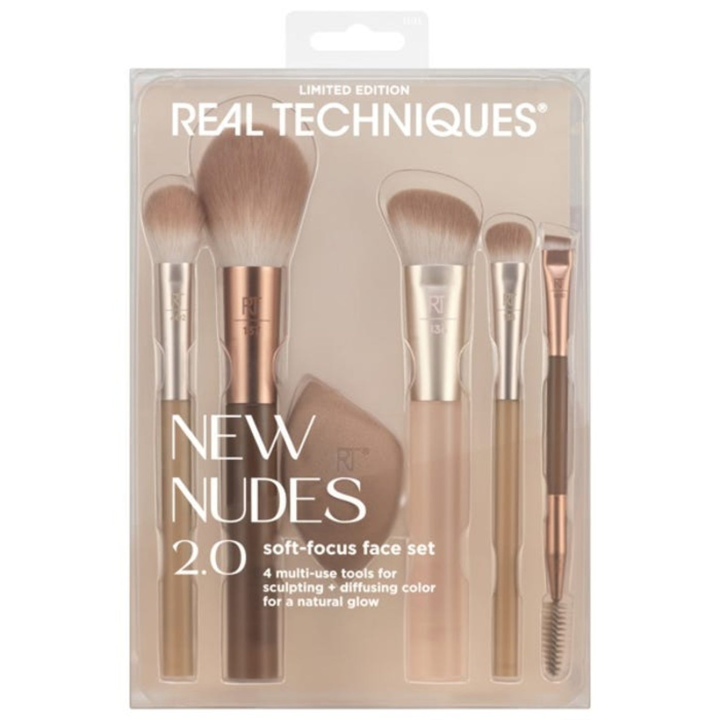 Real Techniques Soft Focus Face Set makeup brushes and sponges set with original packaging limited edition