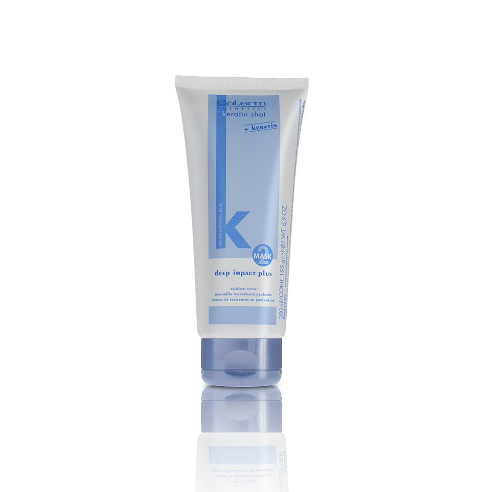 Salerm Keratin Shot Deep Impact Plus Mascarilla reparadora para cabello alisado