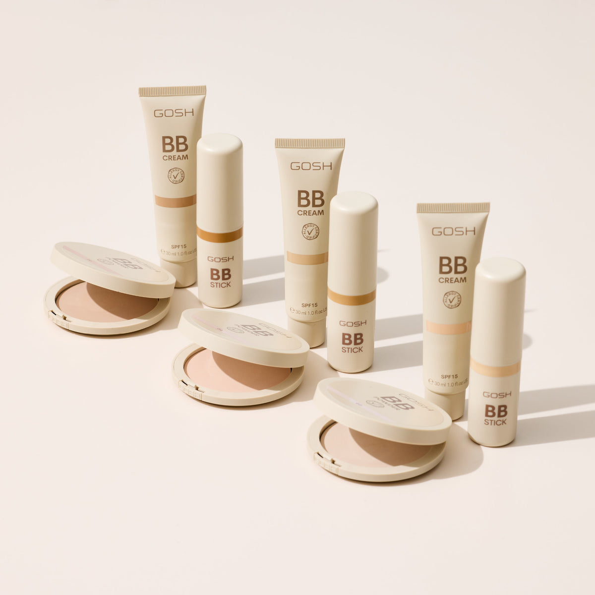 GOSH BB Stick 002 Sand, maquillaje en barra compacto para retoques diarios
