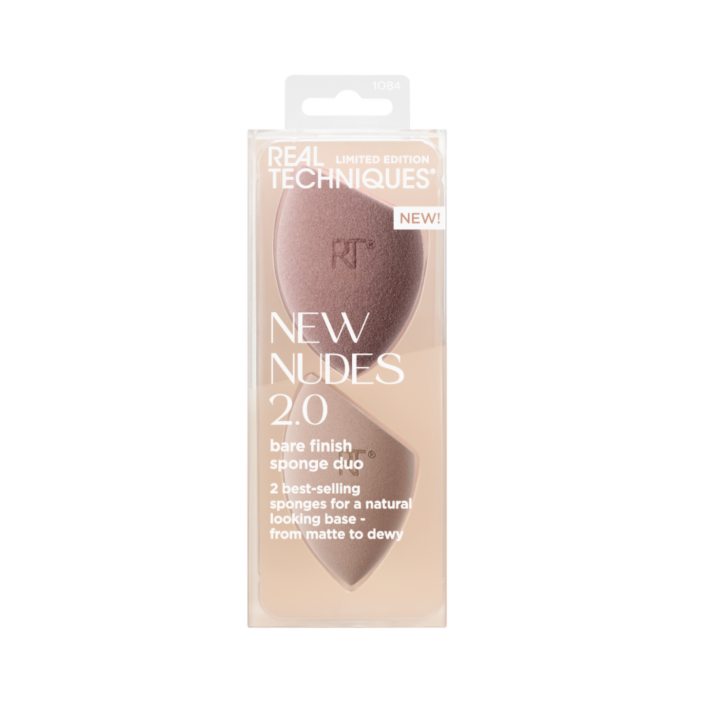 Real Techniques Bare Finish sponge duo set with packaging for professional makeup application