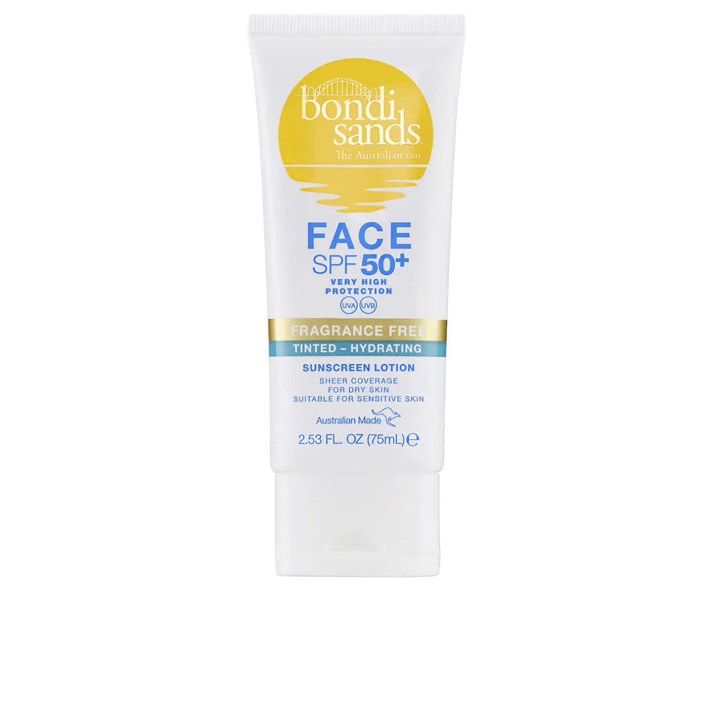 Bondi Sands Loción Facial Hidratante SPF50+ con color 75ml - OSUNProtector solar facial con color SPF50+Bondi Sands