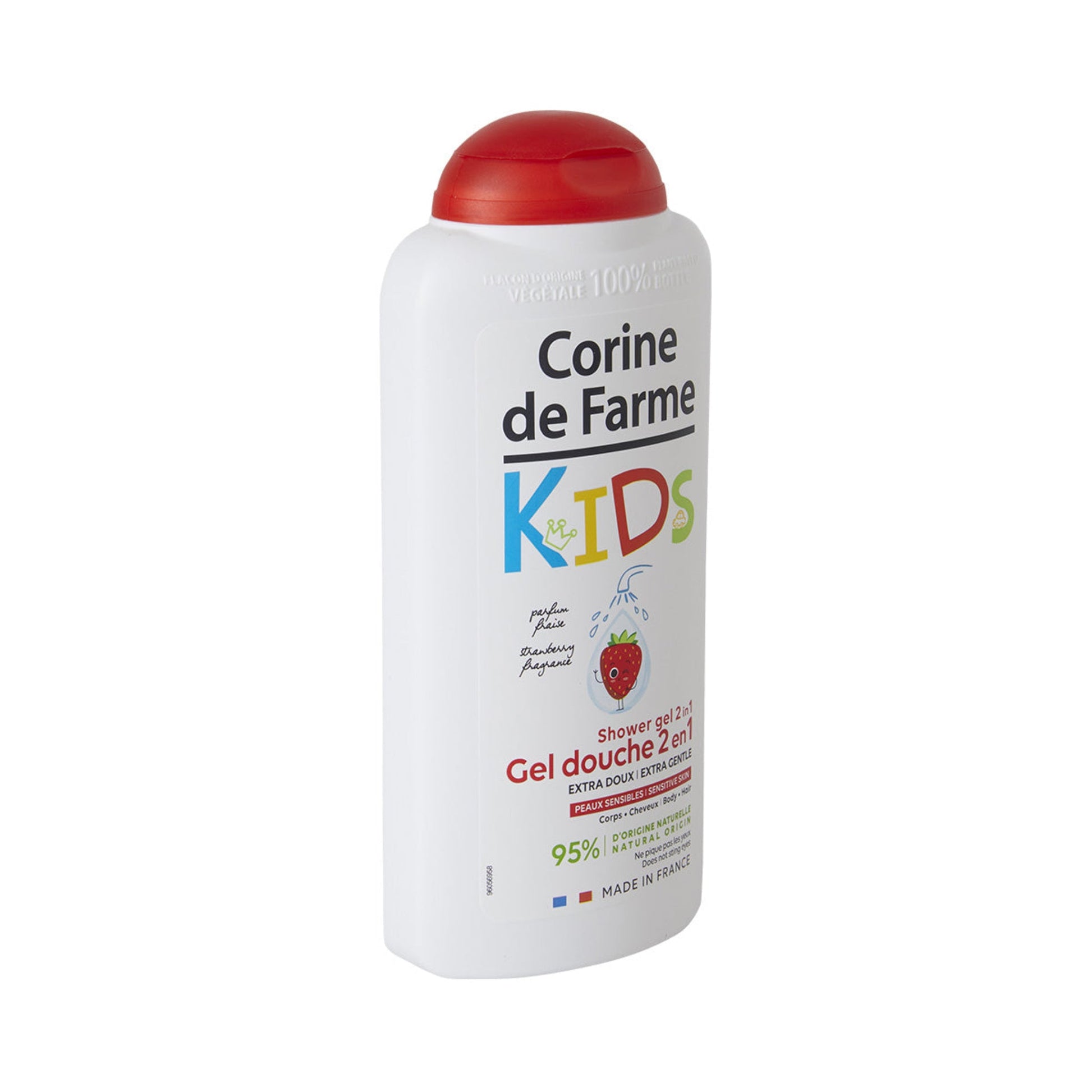 Corine de Farme - Gel de Ducha 2 en 1 Cuerpo & Cabello KIDS Fresa - OSUNGel de ducha 2 en 1 para niñosCorine de Farme