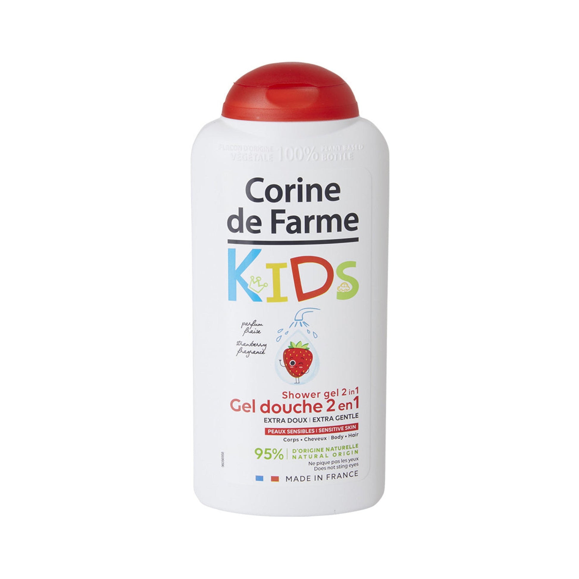 Corine de Farme - Gel de Ducha 2 en 1 Cuerpo & Cabello KIDS Fresa - OSUNGel de ducha 2 en 1 para niñosCorine de Farme