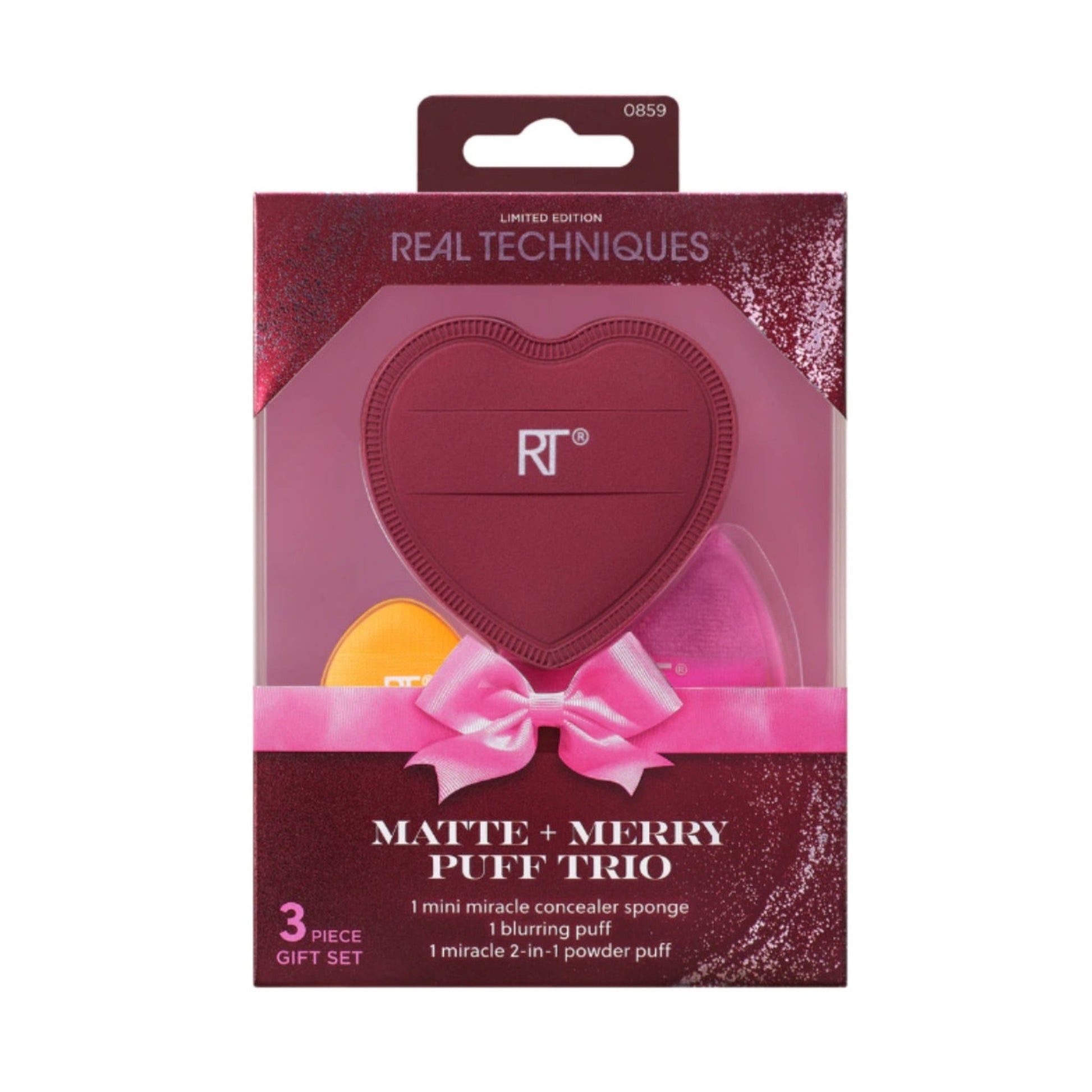 Real Techniques - Holidays 25 - Set de borlas de maquillaje Matte + Merry Trio - OSUNMakeup SpongesREAL TECHNIQUES